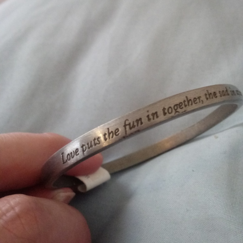 🍁Pewter Love Bracelet/Bangle New With Tags